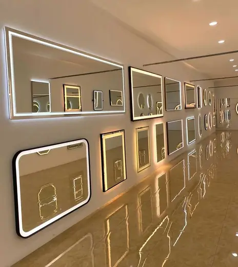 LED mirror showroom display wall